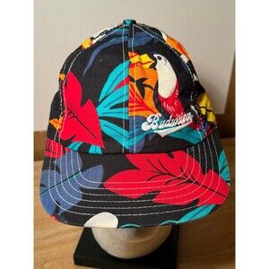 Vintage Budweiser‎ Beer Tropical Floral Snapback Hat USA